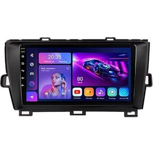 9"" 2 DIN Android 14 Autoradio Stereo voor Toyota Prius 3 XW30 2009-2015 met draadloze CarPlay Backup Camera Stuurwielbediening GPS Navigatie Bluetooth(L200(4+32G))
