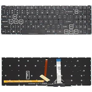 RU/Russisch VS Verlicht Toetsenbord Voor Acer voor Nitro 5 AN515-56 AN515-57 Gaming Laptop Toetsenborden Rood LG05P_N10BRL/N14BRL(US White RGB Light)
