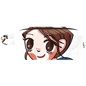 Make-up tas,draagbare cosmetische tas,schattig tekenfilmmeisje,Travel Makeup Case Organizer voor vrouwen met handvat