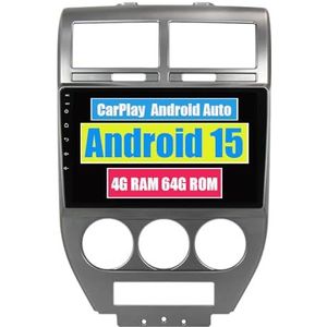 RoverOne Auto Stereo CarPlay Hoofd Unit voor Jeep Compass 1 MK 2006 2007 2008 2009 2010 Android Auto Touchscreen Sat Navi Bluetooth WiFi Radio Speler