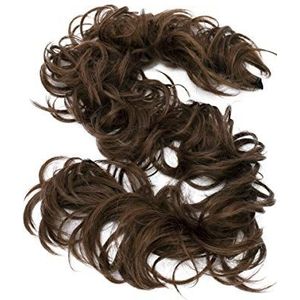 CAISHA XXL Haarstukje Haarwokkel Opgestoken Volumineus Gekruld Knoet Middenbruin HW4
