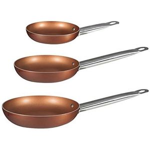 Bergner Europe Gmbh 2454140031 aluminium pannenset Bergner Copper Plus 18, 22 en 26 cm, koper