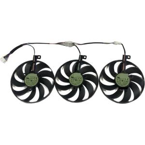 3 stuks T129215SU, PLD09210S12H, FDC10H12S9-C, videoventilator, voor ASUS, ROG, STRIX RX 5700, RTX 2080Ti 2080S OC 8G voor GAMING(T129215SU)