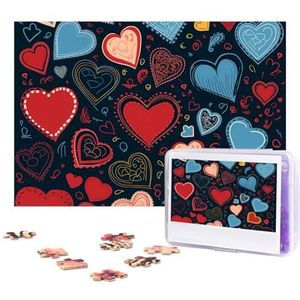 300-delige puzzel voor volwassenen gepersonaliseerde foto puzzel arious hart vormen aangepaste houten puzzel voor familie, verjaardag, bruiloft, spel nachten geschenken, 15 ""x 10,2