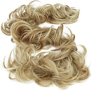 CAISHA XXL Haarstukje Haarwokkel Opgestoken Volumineus Gekruld Knoet Blond Mix HW33