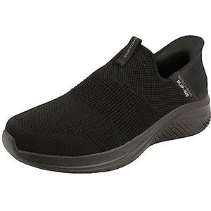 Skechers Ultra Flex 3.0 Smooth Step heren Trainers Sneaker, Zwarte gebreide rand, 47.5 EU