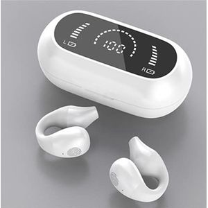 Oorclip beengeleiding hoofdtelefoon Bluetooth 5.3, pijnloos draadloos open oor clip op hoofdtelefoon, waterdichte mini sport running oorbel oortelefoon, ruisonderdrukking hifi-kwaliteit lange