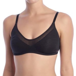 sloggi Dames OXYGENE Infinite T-Shirt Bra Beugelloze BH, Wit, S, zwart, L