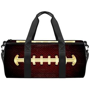 Sport voetbal honkbal basketbal reizen duffle tas sport bagage met rugzak draagtas gymtas voor mannen en vrouwen, Vintage Rugby Ball Sport, 45 x 23 x 23 cm / 17.7 x 9 x 9 inch