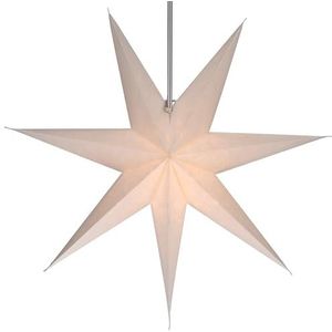 GURU SHOP Opvouwbare advents licht papieren ster, kerstster 60 cm - Capello, crème-wit, ster raamdecoratie