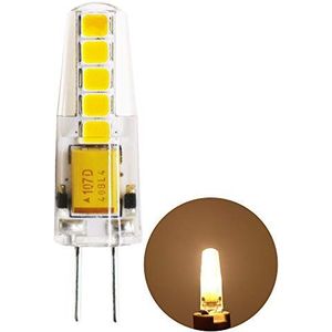 1 stuks G4 LED-lampen, 300 lm, 3 W vervangt 30 W halogeenlampen, warmwit 3000 K, niet dimbaar, AC/DC12 V, G4 LED-spaarlamp