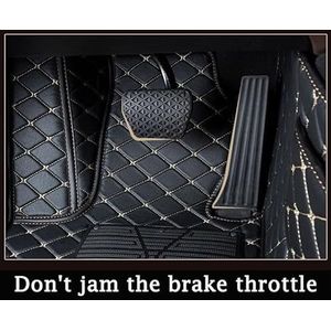 Waterdichte Autotapijten Voor VW Voor Touareg 2008 2009 2010 Auto Vloermatten Custom Auto Voet Pads Auto Tapijt Cover Anti-Slip Backing Linkerhand Drive All weather antislipmat(Black-Red)