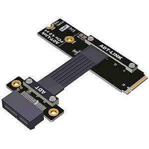 Allowish M.2 NVME NAAR PCIE X1 Verlengkabel M2 M KEY NVME SSD PCI-E4.0 Adapter Converter (10 cm, R41UF 4.0)