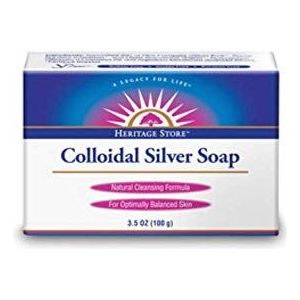 Heritage Store Colloidal Silver Soap, Bar, Rosemary (Karton) 3,5 oz