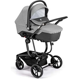 CAM 3-in-1 combi-kinderwagen TASKI SPORT | kinderwagen/buggy/autostoel in één | veilig en comfortabel | hoogwaardige materialen - Made in Italy (grijs/zwart)