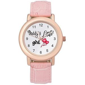 Daddy's Little Girl Horloges Voor Vrouwen Mode Sport Horloge Vrouwen Lederen Horloge