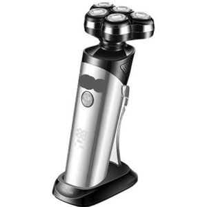 - Mild en niet-irriterend voor de poriën Vijf-bladige magnetische elektrische scheerapparaat - waterdicht, verticaal afneembaar mes for eenvoudig onderhoud, for efficiënt en verfrissend scheren - Kan