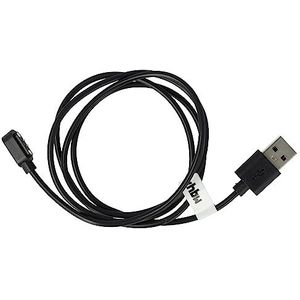 vhbw USB-oplaadkabel compatibel met Willful ID205U, IP68, SW01, SW021, SW023, SW025 Smartwatch, fitnesstracker - laadstation, zwart, 100 cm