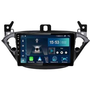 Android 14.0 2 Din Autoradio 9"" Touchscreen Auto Stereo voor Opel Corsa 2014-2019 met Draadloze Carplay Android Auto GPS navigatie AHD Omgekeerd beeld Stuurwielbediening(S-5(6G+128G))
