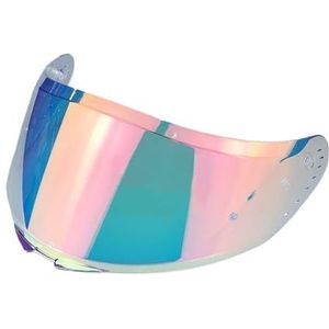 Motorhelm vizier lens, Helmvizier, geschikt for SH 526SP Helmlens Helmzonnevizierlens Accessoires (blauw)(Aurora Red)