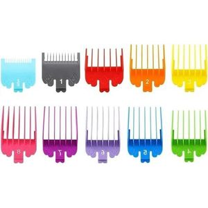 ZMDMAH Haarkammenset, 10 stuks opschuimmammen voor scheermachine, 1,5 mm - 25 mm tondeuse, opzetstukken, haarclipper gids, limietkam, opzetstuk, haartrimmer, kammen, limietkam, vervanging naar keuze