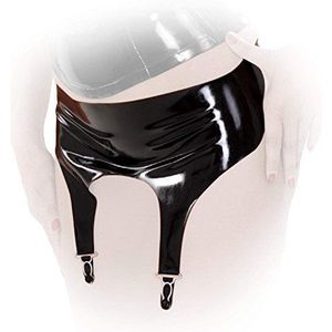 Anita Berg - scherpe latex jarretelgordel met jarretelhouders transparant - Gr. M