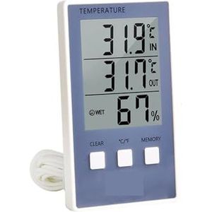 Digitale Thermometer Hygrometer Indoor Outdoor Temperatuur-vochtigheidsmeter C/F LCD-scherm Sensorsonde Weerstation