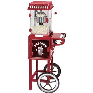 Retro XXL popcornmachine met wagen 1,15 meter hoog grote popcornmaker Epiq 80001270 - een blikvanger op elk feest