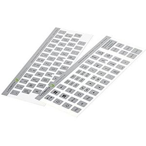 Lacerto® | 11x13mm - Duitse stickerset voor PC & laptop toetsenborden incl. extra toetsen & numeriek blok | kleur: zilver