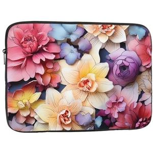 Laptop Sleeve 10-17 inch Laptop Case Kleurrijke Bloemen Laptop Mouwen voor Vrouwen Mannen Shockproof Laptop Cover