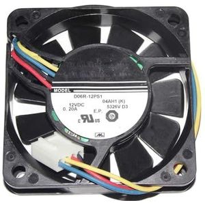 LMNCBVYA D06R-12PS1 12V 0.2A 4-Wire 60x15mm Cooling Fan - 6CM Fan for Reliable Cooling Solutions