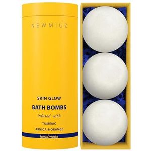 Natural Bath Bombs - Luxurious Fizzing Bubble Bath Gift For Dry Skin Hydration Moisturizing - Turmeric & Arnica Orange Essential Oil - Immerse Yourself In A Blissful Spa Bath Relaxation Stress Relief