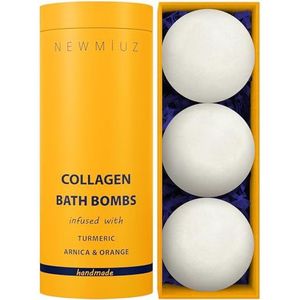 Natural Bath Bombs - Luxurious Fizzing Bubble Bath Gift For Dry Skin Hydration Moisturizing - Turmeric & Arnica Orange Essential Oil - Immerse Yourself In A Blissful Spa Bath Relaxation Stress Relief