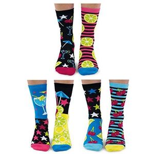 Mojitoes - United Oddsocks - Box 6 Oddsocks Dames, meerkleurig, UK 4-8, EUR 37-42, US 6.5-10.5, Meerkleurig, 37-42 EU