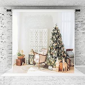 KateHome FOTOSTUDIOS 3x3m Kerst Interieur Achtergrond Kerstboom Gift Backdrops Kerstmis Minimale Decoratie