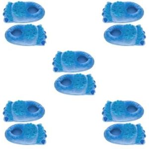 Mealoodiousmusea Gezellig en comfortabelMonster Adventure Slippers Comfortabel om te dragen warme hobbits voetpantoffels polyester zacht en ademend abrikoosvrije maat, 5 Set Blauw Gratis Maat, Medium