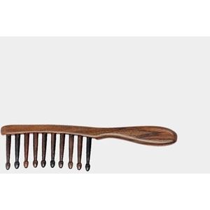 1 st natuurlijke houten kam lichaam meridiaan massage antistatische no-haken brede tand kam voor vrouwen meisje steil krullend haar (maat : 1)