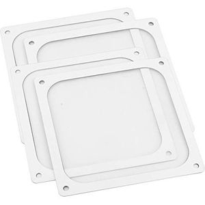 S SIENOC 4 x 140mm Stoffilter Voor Computerkoelventilator, Magnetisch Frame PC-Ventilator Stofgaas PC-Koelfilter PVC Stofdichte Hoes Computer Ventilatieroosters (140mm,4 Stuks,Wit)