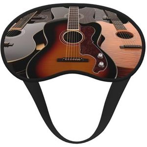 Gitaar slaapmasker voor zijslaper, lichtblokkerende nachtmaskers voor slapen oogmasker voor vrouwen mannen oogbedekking zachte comfortabele oogschaduw voor reizen, dutje