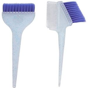 Haar Highlighting Borstel, Draagbare Ergonomische Elegante Glitter Handvat Haarverf Borstel Kam Zacht Nylon voor Kapsalon (Blauw)