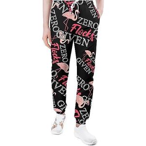 Grappige Flamingo Zero Flocks Gegeven Joggingbroek voor Mannen Yoga Atletische Jogger Joggingbroek Trendy Lounge Jersey Broek 5XL