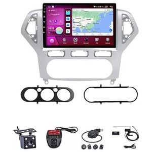 Android Autoradio Video Multimedia Speler, 9 Inch Touch Screen Radio Plug And Play Autotoebehoren Met Bluetooth En Navigatie En Achteruitrijcamera Voor Ford Mondeo mk4 2006-2010(M100S WIFI 1G+16G)