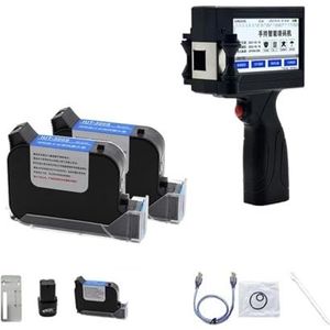 Draagbare inkjetprinter 12,75 mm Smart Touch Screen Handheld Inkjet Printer Batchnummer QR Code Logo Kleine Printer Draagbaar(Printer- 2 ink)