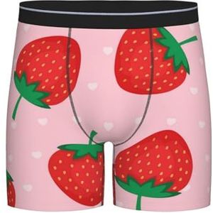 GRatka Boxer slips, heren onderbroek boxer shorts been boxer slips grappig nieuwigheid ondergoed, Kawaii roze aardbei print, zoals afgebeeld, M
