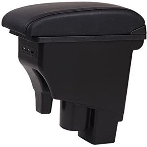 Auto Armsteun Opbergdoos Voor Fit Voor Jazz 2002-2007 Armsteun Doos Decoratie Accessoires Hatchback Center Middenconsole Opslag USB Interface Armsteun Opbergdoos(A2)