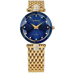 Jowissa Facet Strass Zwitserse Dames Horloge J5.632.M Blauw/Goud