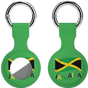 Jamaicaanse Vlag Siliconen Case Voor Airtags Met Sleutelhanger Beschermhoes Airtag Finder Accessoires Houder