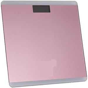 Vierkante Kleur 26cm Elektronische Weegschaal Genaamd Gehard Glas Slimme Lichaamsvetschaal Led Slimme Digitale Weegschaal Gemakkelijk Te Gebruiken(Pink)