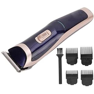 Elektrische tondeuse, tondeuse, geluidsarm roestvrijstalen lemmet, 4 geleidingskammen voor huishoudelijk gebruik