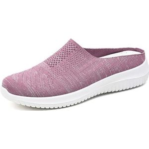 Orthopedische Schoenen for Dames Platformpantoffels Vrijetijdswandelschoenen Gebreide Mesh-sneakers Ademende Loopschoenen Outdoor-sandalen Lichtgewicht Antislip-sneakers (Color : Pink, Size : 39 EU